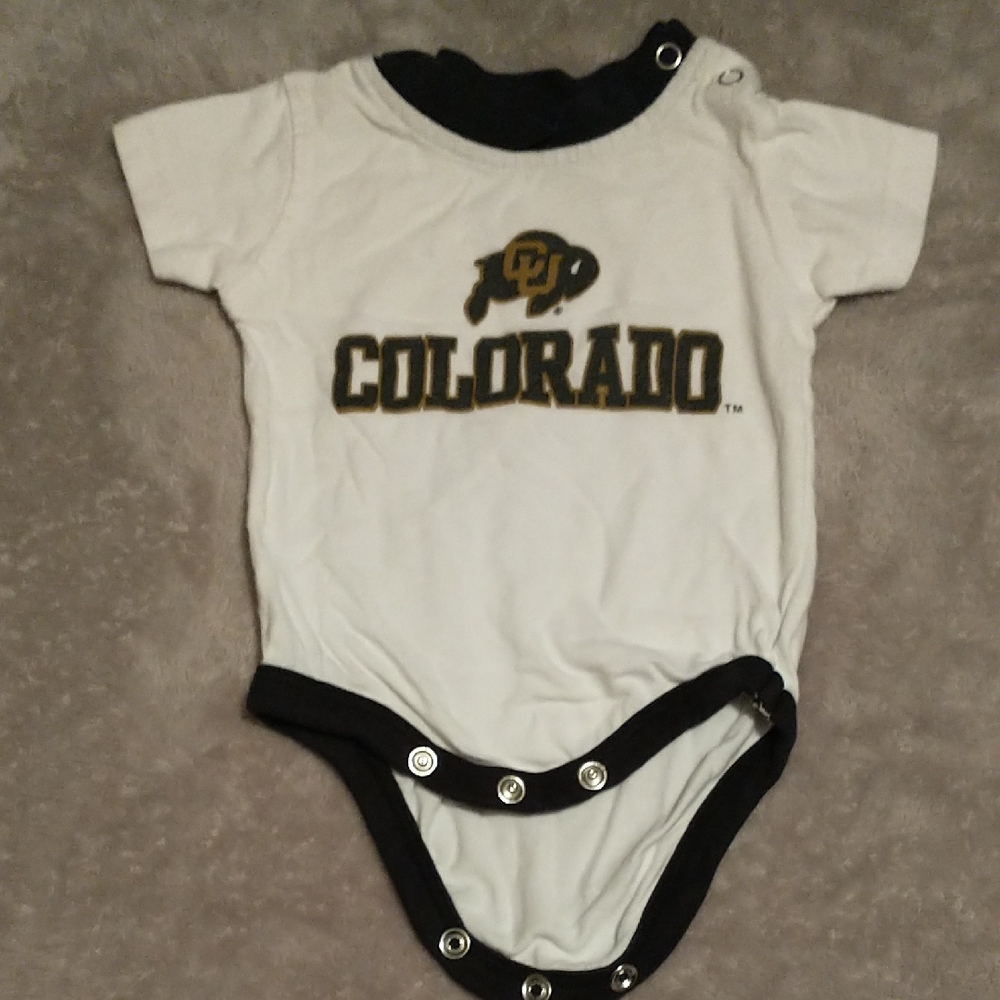 Baby Bodysuit with Black Trim - 0/3 Months